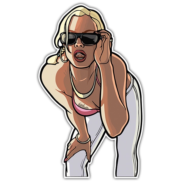 Car & Motorbike Stickers: Sexy girl from Grand Theft Auto