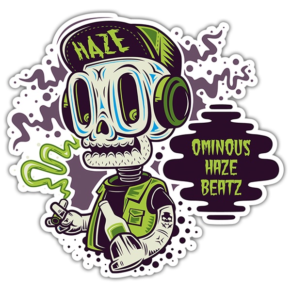 Car & Motorbike Stickers: Skull Haze