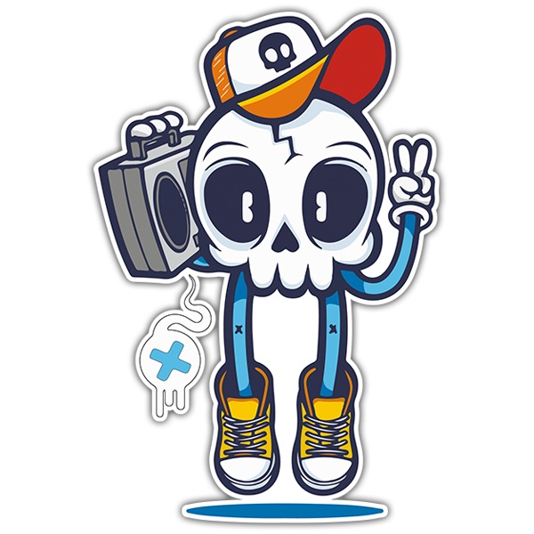 Car & Motorbike Stickers: Skull Hip Hop