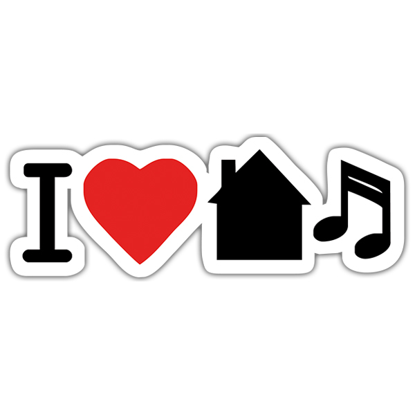 Car & Motorbike Stickers: I love home