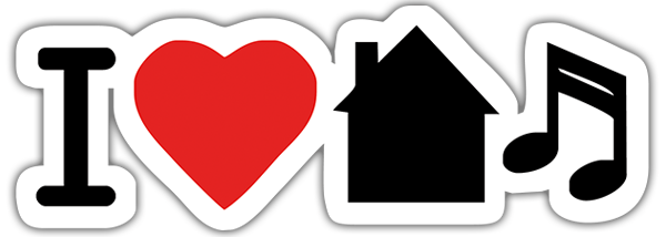 Car & Motorbike Stickers: I Love House Music