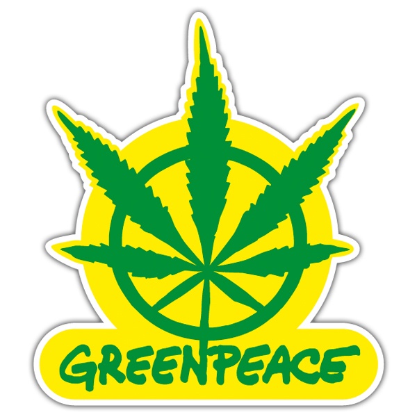 Car & Motorbike Stickers: Greenpeace Marijuana