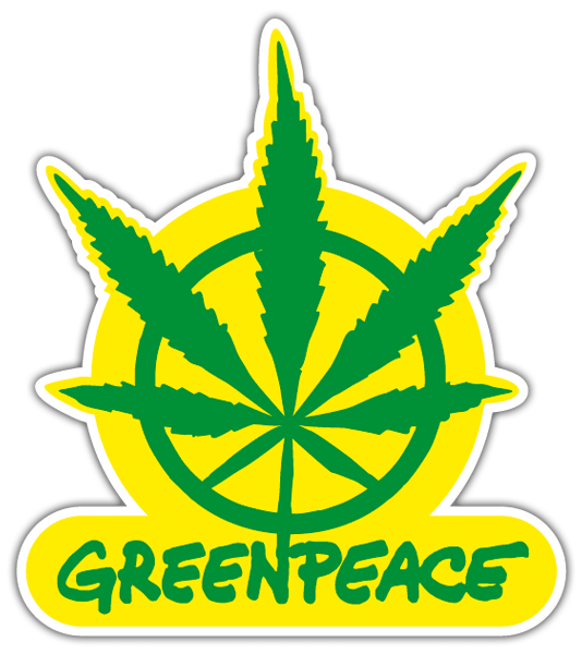 Car & Motorbike Stickers: Greenpeace Marijuana