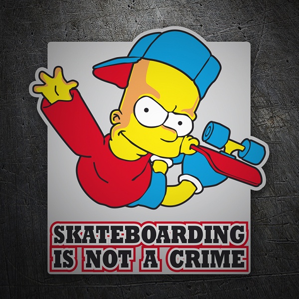 Car & Motorbike Stickers: Bart Simpon skate