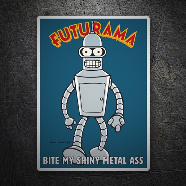 Car & Motorbike Stickers: Bender Futurama