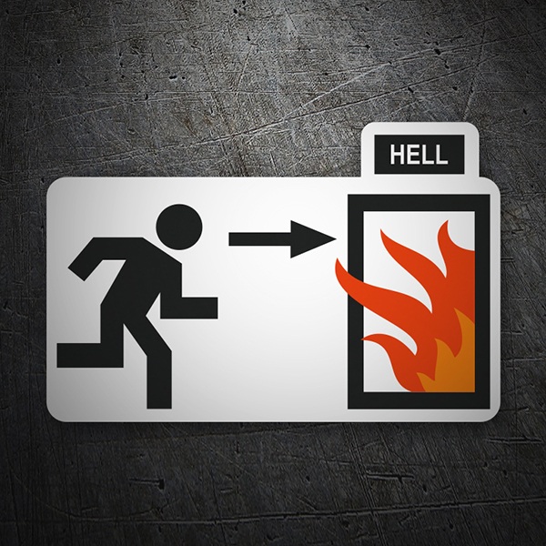 Car & Motorbike Stickers: Door to hell