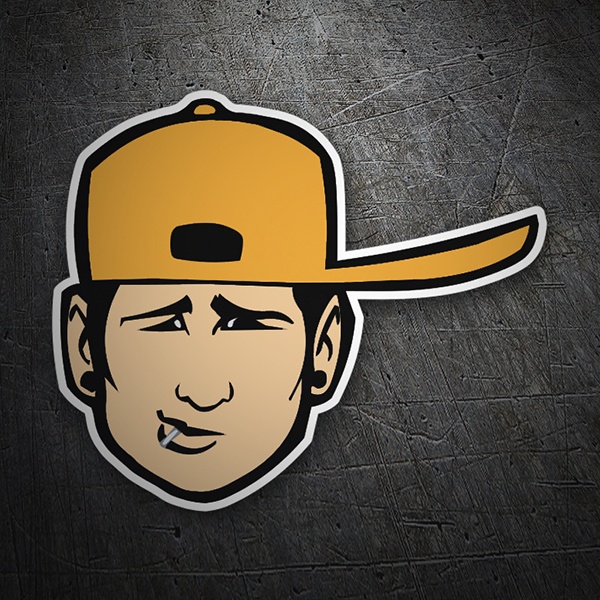 Car & Motorbike Stickers: Tom Delonge with Yellow Cap