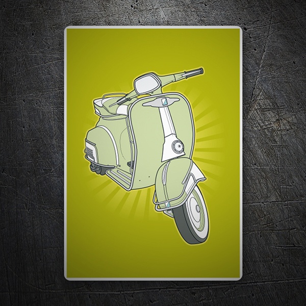 Car & Motorbike Stickers: Adhesive poster Vespa 1