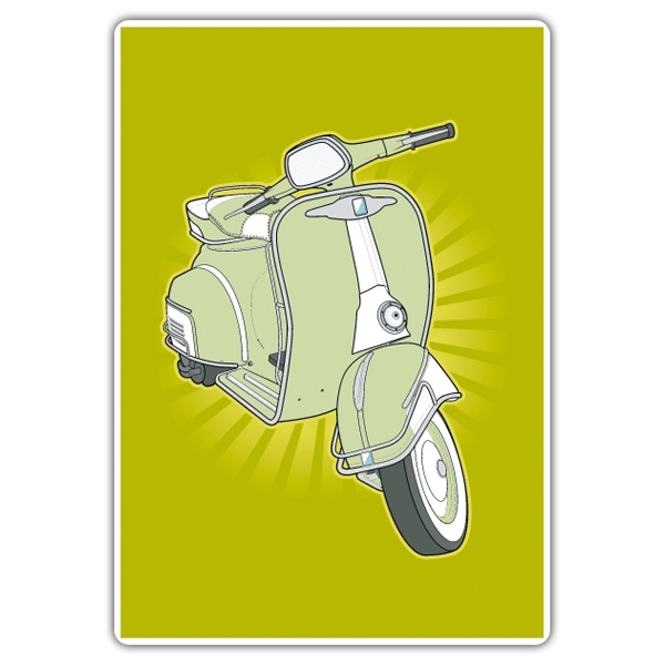 Car & Motorbike Stickers: Adhesive poster Vespa