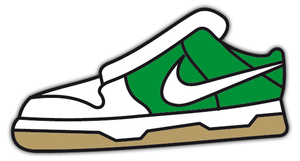 Car & Motorbike Stickers: Nike Slipper Silhouette
