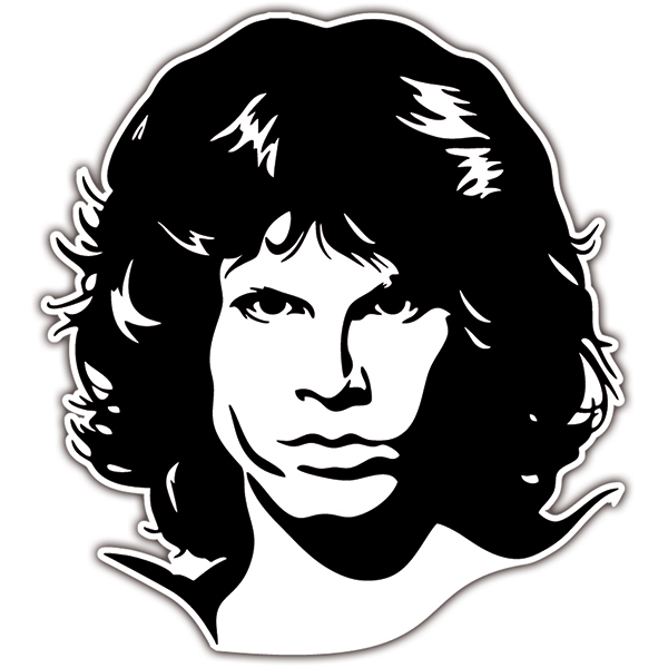 Car & Motorbike Stickers: Silhouette of Jim Morrison