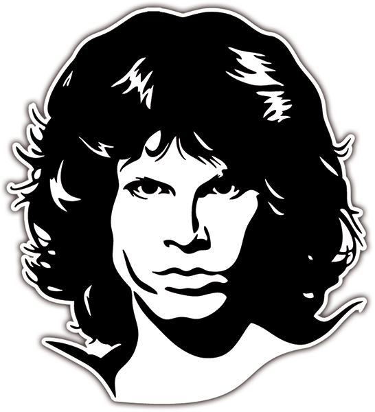 Car & Motorbike Stickers: Silhouette of Jim Morrison