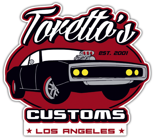 Car & Motorbike Stickers: Fast and the Furious Toretto