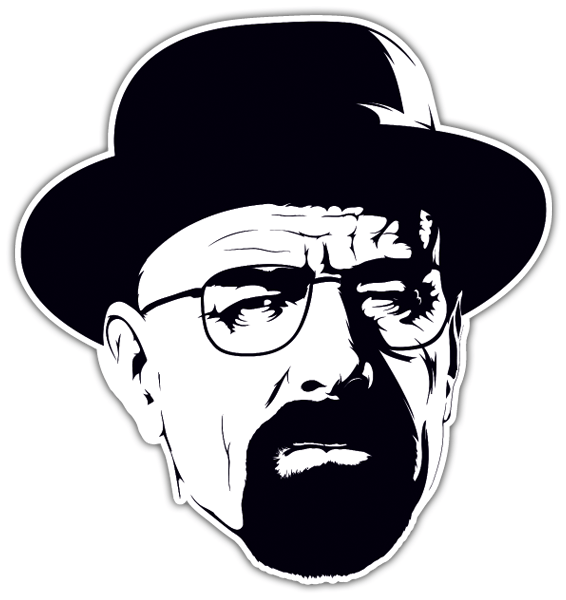 Car & Motorbike Stickers: Walter White with Hat