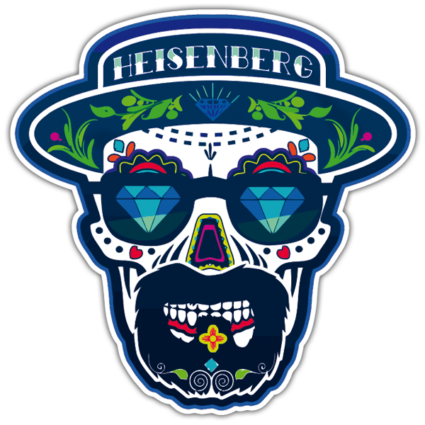 Car & Motorbike Stickers: Heisenberg Mexican Skull