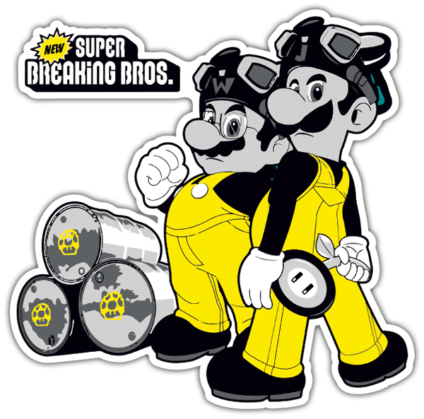 Car & Motorbike Stickers: Breaking Bad Super Mario Bros