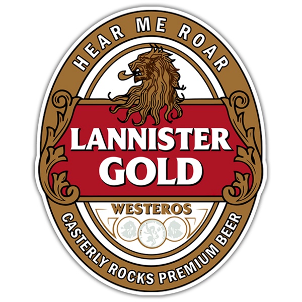 Car & Motorbike Stickers: Game of Thrones Lannister Gold