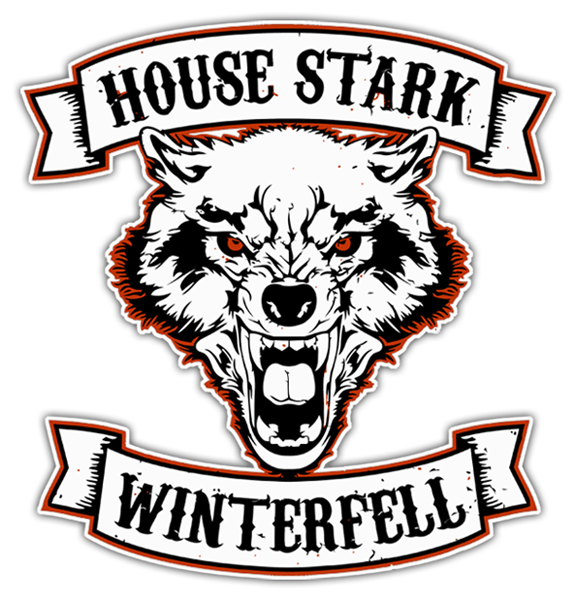 Car & Motorbike Stickers: Games of Thrones House Stark - Winterfell 0