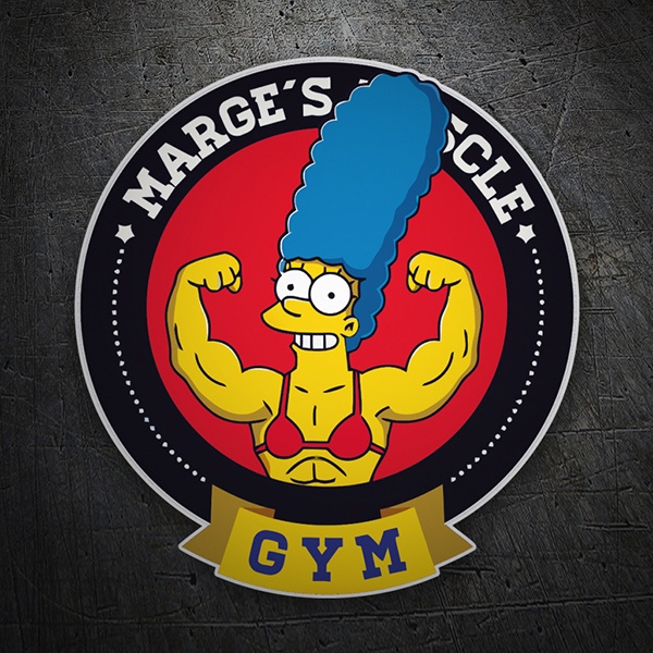 Car & Motorbike Stickers: Marge's Muscle Gym