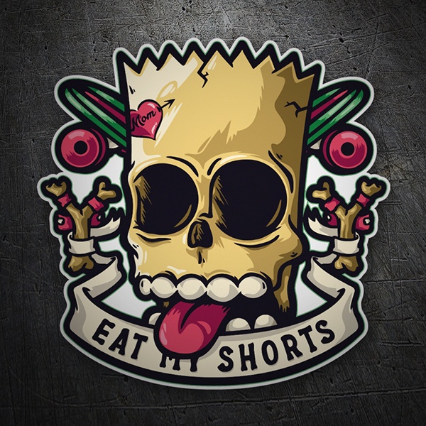 Car & Motorbike Stickers: Eat my Shorts Dise&ntilde;o Vinilo Decorativo