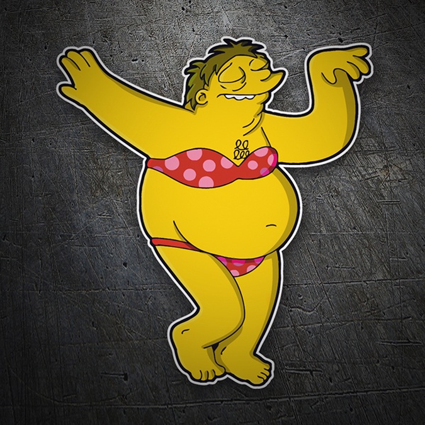 Car & Motorbike Stickers: Barney Bikini