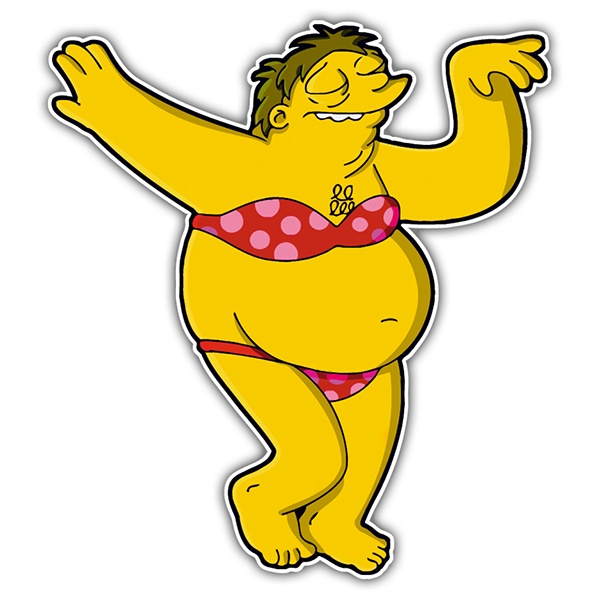 Car & Motorbike Stickers: Barney in Bikini