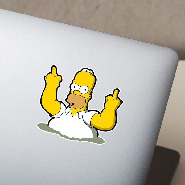 Car & Motorbike Stickers: Homer Middle Finger