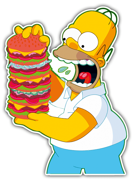 Car & Motorbike Stickers: Homer mountain burgers