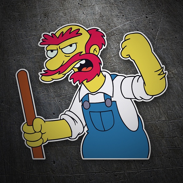 Car & Motorbike Stickers: Groundskeeper Willie