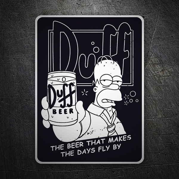 Car & Motorbike Stickers: Homer ad Duff