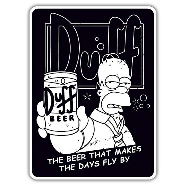 Car & Motorbike Stickers: Homer ad Duff