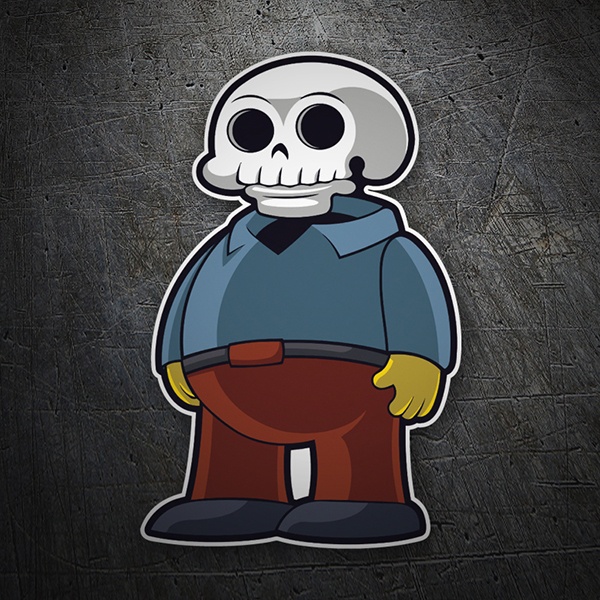 Car & Motorbike Stickers: Ralph Wiggum Skull Dise&ntilde;o Vinilo Decorativo