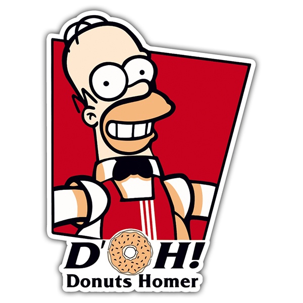 Car & Motorbike Stickers: Donuts Homer