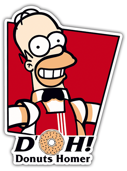 Car & Motorbike Stickers: D'oh! Donuts Homer