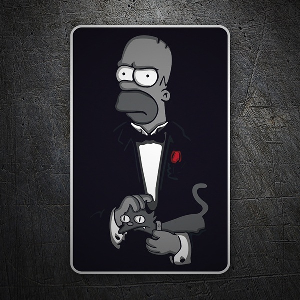 Car & Motorbike Stickers: Homer Simpson The Godfather