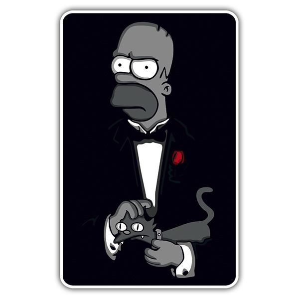 Car & Motorbike Stickers: Homer Simpson The Godfather