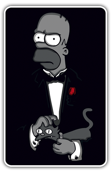 Car & Motorbike Stickers: Homer Simpson The Godfather