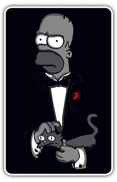 Car & Motorbike Stickers: The Godfather Homer 0