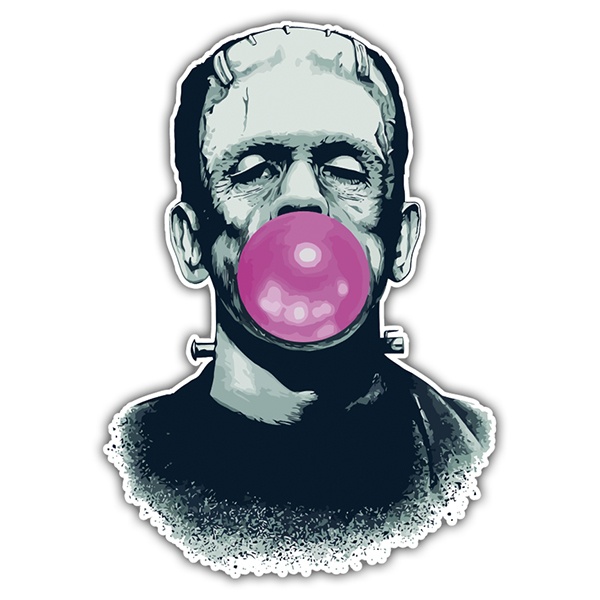 Car & Motorbike Stickers: Frankenstein with chewing gum