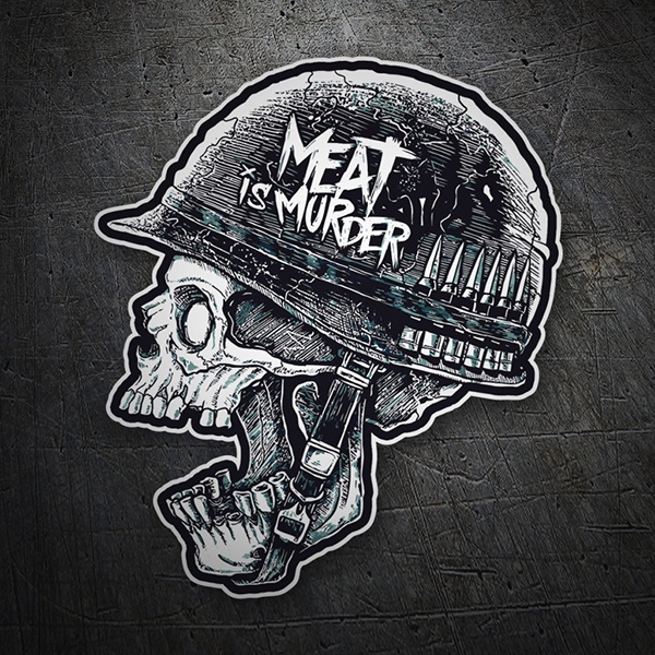 Car & Motorbike Stickers: Meat is Murder Dise&ntilde;o Vinilo Decorativo