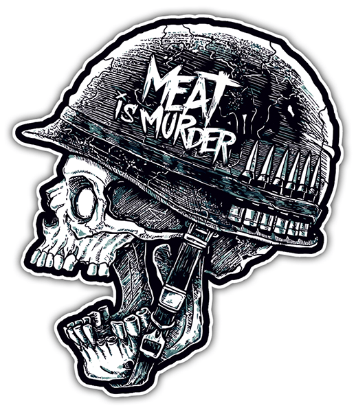 Car & Motorbike Stickers: Meat is Murder Dise&ntilde;o Vinilo Decorativo