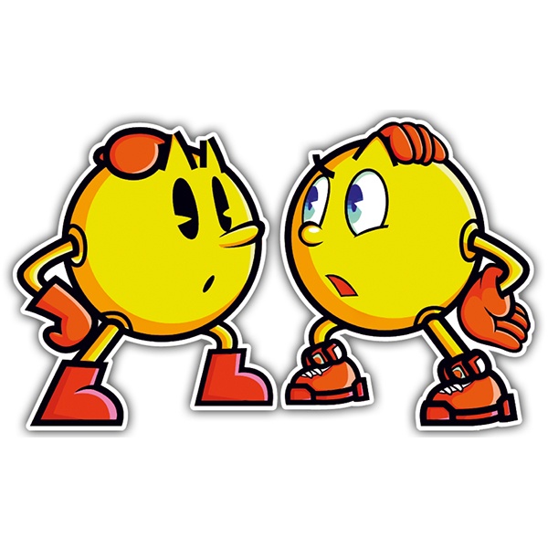 Car & Motorbike Stickers: Pacman retro vs Pacman