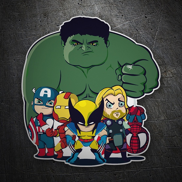 Car & Motorbike Stickers: Cartoon Avengers