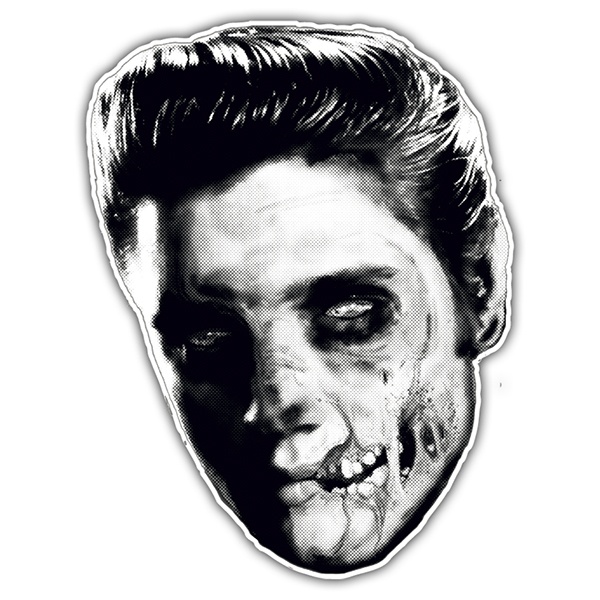 Car & Motorbike Stickers: Elvis Skull