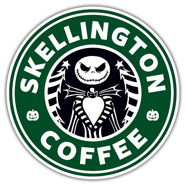 Car & Motorbike Stickers: Skellington Coffee