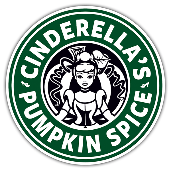 Car & Motorbike Stickers: Cinderella Pumpkin Spice 0