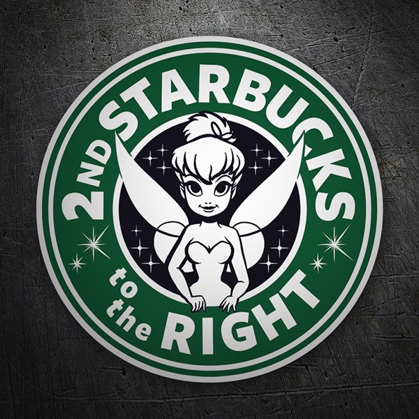 Car & Motorbike Stickers: Starbucks to the right 1