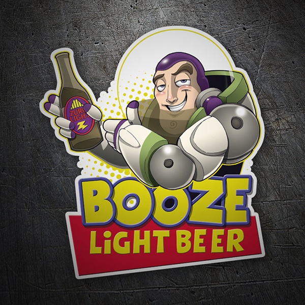 Car & Motorbike Stickers: Booze Light Beer