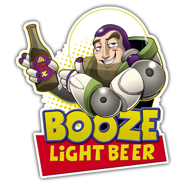 Car & Motorbike Stickers: Booze Light Beer