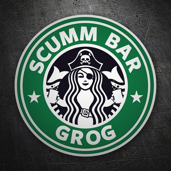 Car & Motorbike Stickers: Scumm Bar Grog